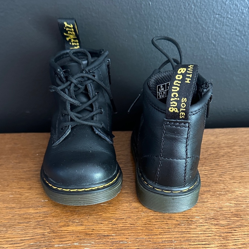Toddler Black leather Dr. Marten Boots *Like New*
